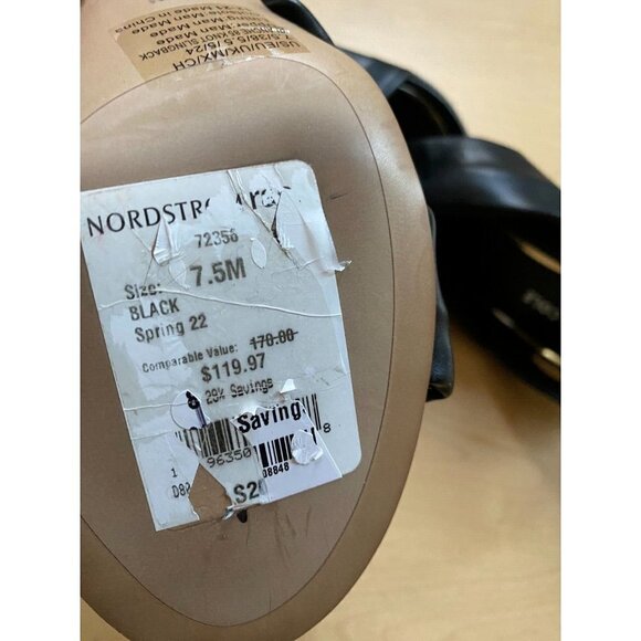 KENNETH Cole New York "Blanche" Knot Slingback Heels Women New Black Sandals - Picture 7 of 10